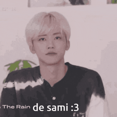 a man in a tie dye shirt says the rain de sami