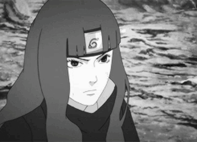 a black and white drawing of a girl with long hair wearing a bandana with a g on it .