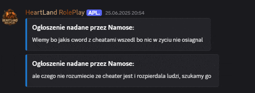 a screenshot of a heartland roleplay conversation between two people