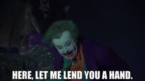 Joker Lend You A Hand GIF - Joker Lend You A Hand GIFs