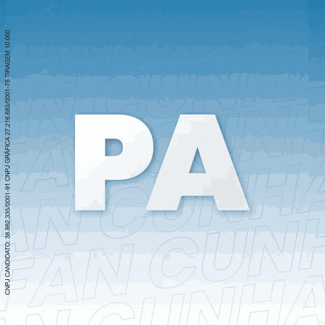 a blue background with the letter pa in white