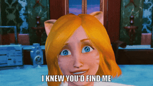 a cartoon character says i knew you d find me