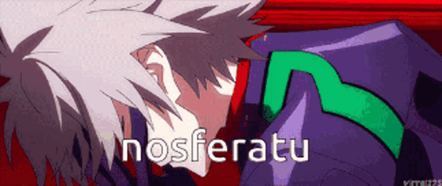 a cartoon character with the word nosferatu on the bottom right