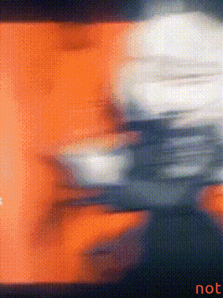a blurred image of a person with the word not visible