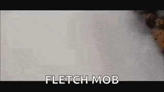 a man is standing in a bathtub with smoke coming out of it and the words fletch mob .