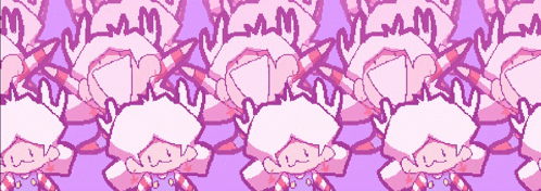 a seamless pattern of pink and purple drawings with the word i am on the bottom