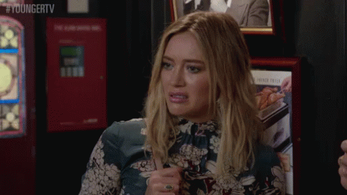 Uhhh.... GIF - Hilary Duff Shookt Younger Tv GIFs