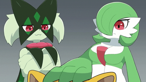 Meowscarada Gardevoir GIF - Meowscarada Gardevoir You'Re In Trouble GIFs