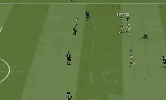 a group of soccer players are playing a game on a soccer field