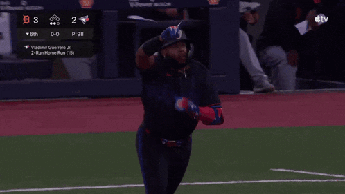 vladimir guerrero jr. is on the baseball field