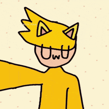 a drawing of a cat with the word uwu on it