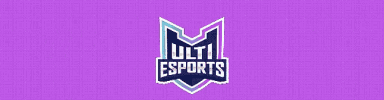 a purple background with the words win ulti esports on it