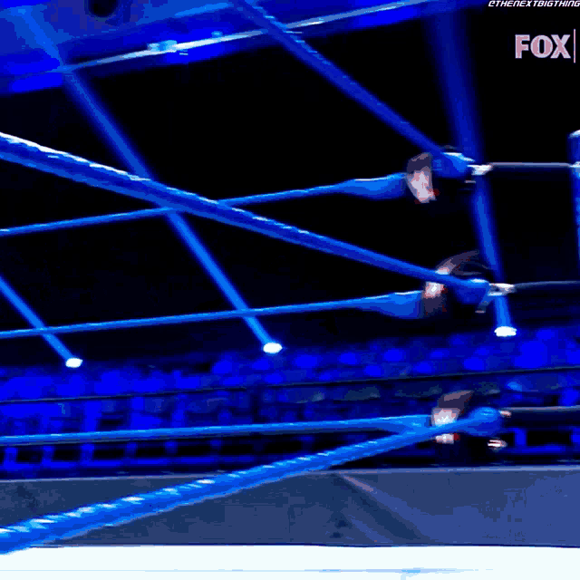 a picture of a wrestling ring with the fox logo on the bottom