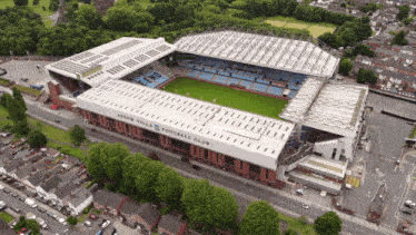 an aerial view of aston villa 's football club