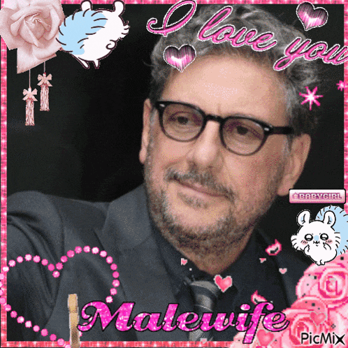 a picture of a man with glasses and the name malewife on it