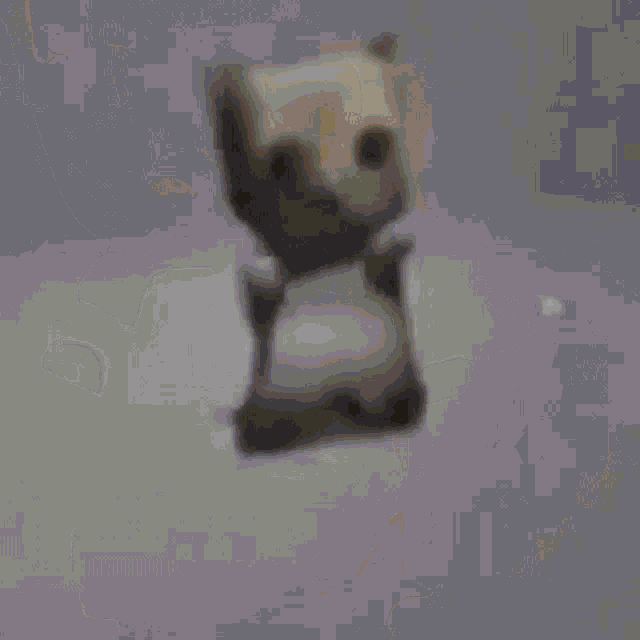 a blurred image of a person riding a scooter on a road .