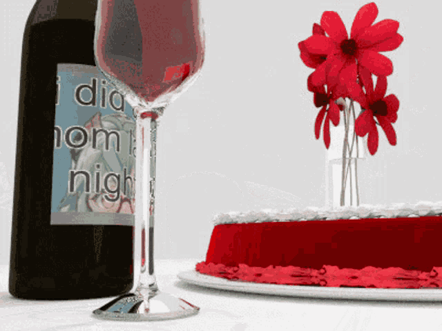 a bottle of wine with a label that says " i dio nom night "