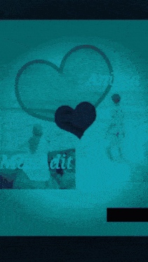a picture of a man and a woman with a heart and the word amir on it