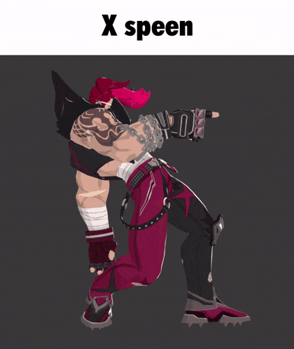 a cartoon of a man with red hair and the word x speen above him