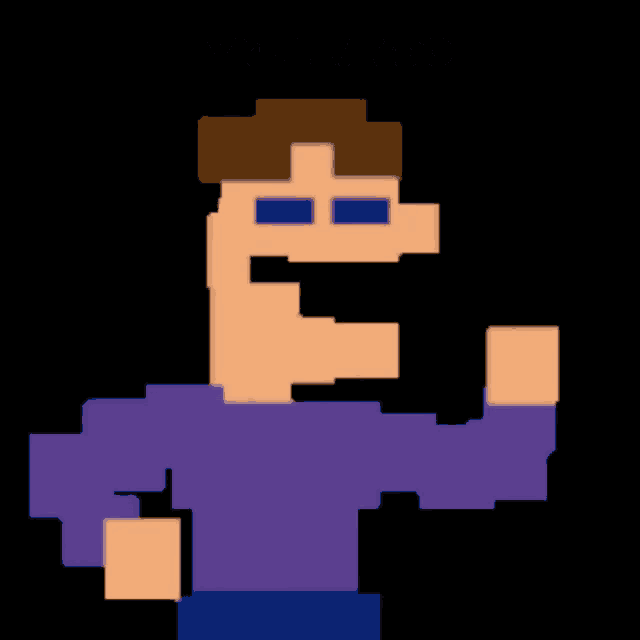 a pixelated image of a man with the words mykull avdom bottom text