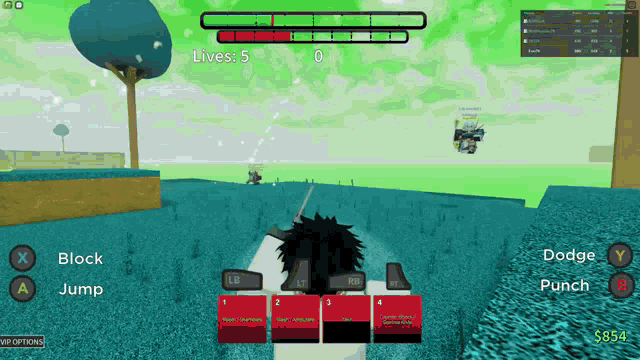 a screenshot of a video game that says dodge punch on the bottom