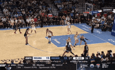 a basketball game between indiana and chicago is being played