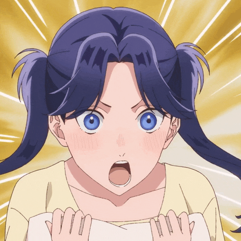 a girl with a surprised look on her face holds a piece of paper
