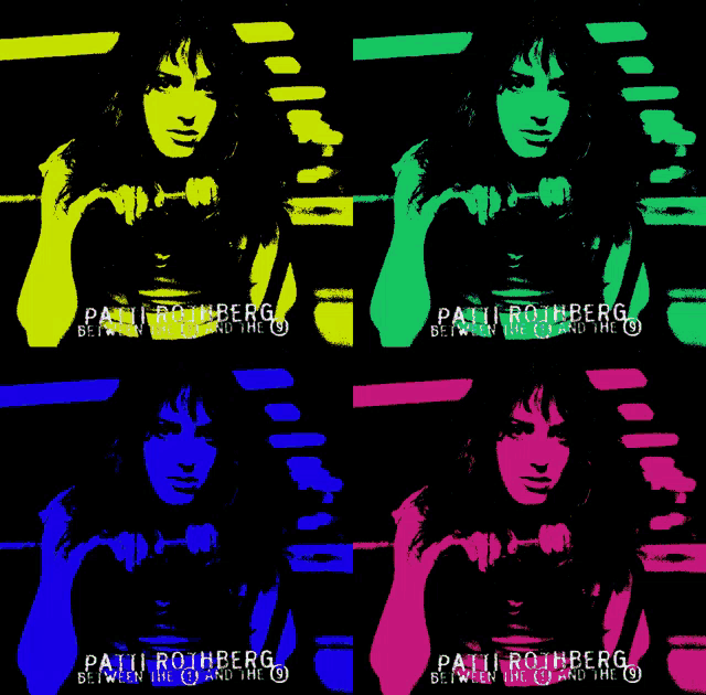 four different colors of patti rothberg between the o and the u
