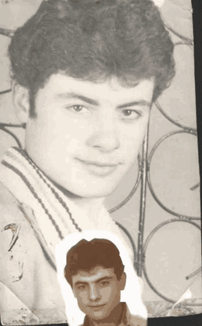 a black and white photo of a young man with the number 7 on his shirt