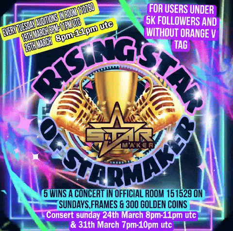 a poster for rising star of starmaker with a trophy