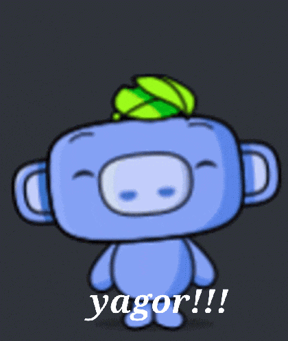 a cartoon character with a banana on its head says yagor !!