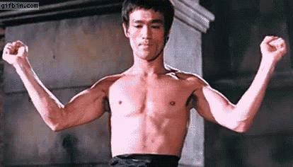 Bruce Lee Flexing GIFs