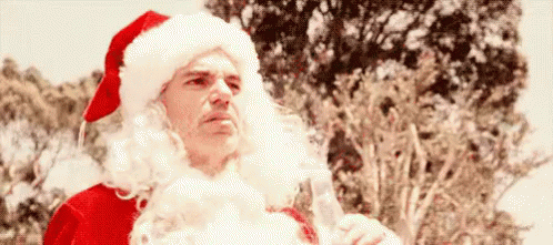 Creeper Santa With A Fifth GIF - Vodka Creeper Santa Creepy Santa GIFs