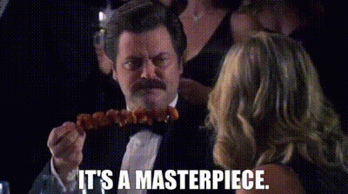 Parks And Rec Ron Swanson GIF - Parks And Rec Ron Swanson Its A Masterpiece GIFs