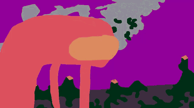 a cartoon drawing of a monster with a huge mouth