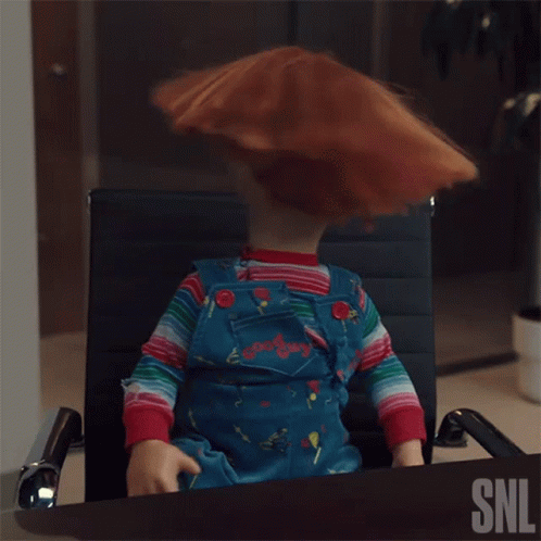 Headspin Chucky GIF - Headspin Chucky Saturday Night Live GIFs