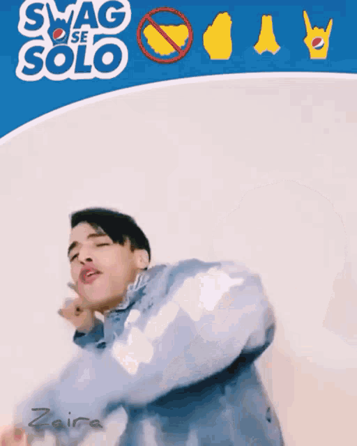 an ad for swag se solo shows a young man dancing