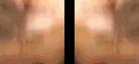 a close up of a person 's face is shown in a 3d video .