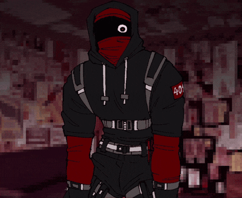 a drawing of a man wearing a hoodie with the number 401 on his sleeve