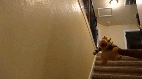 Sml Bowser GIF - Sml Bowser Coming Down The Stairs GIFs