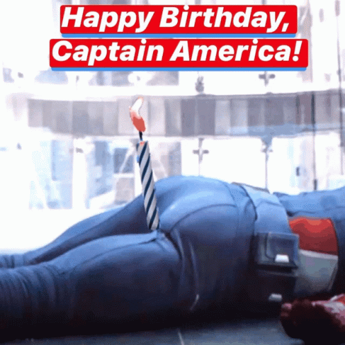 Happy Birthday Captain America GIF - Happy Birthday Captain America Captain America Ass GIFs