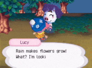 Animal Crossing Rain Makes Flowers Grow GIF - Animal Crossing Rain Makes Flowers Grow Rain GIFs