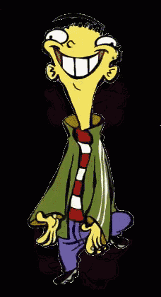 a cartoon character with a big smile on his face is ed from ed edd n eddy