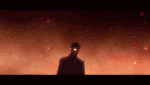 a silhouette of a person with a star in their eyes