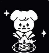 a black and white drawing of a dog with a dollar sign on it .