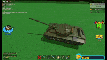 a tank in a video game with 625 coins on the bottom
