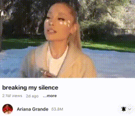 ariana grande is breaking her silence with a picture of her in the snow