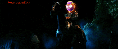 a poster for wonderfuday shows a cartoon character on a burning horse