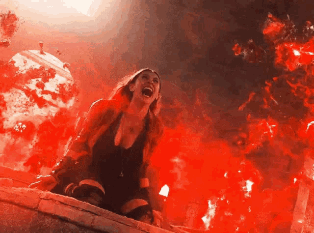 Wanda Scarlet Witch GIF - Wanda Scarlet Witch Scream GIFs