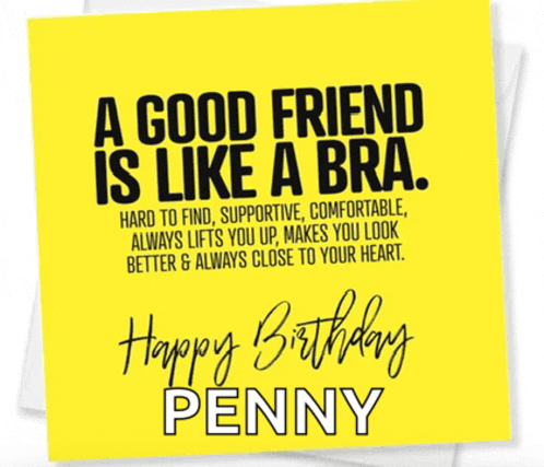 a birthday card that says penny on it
